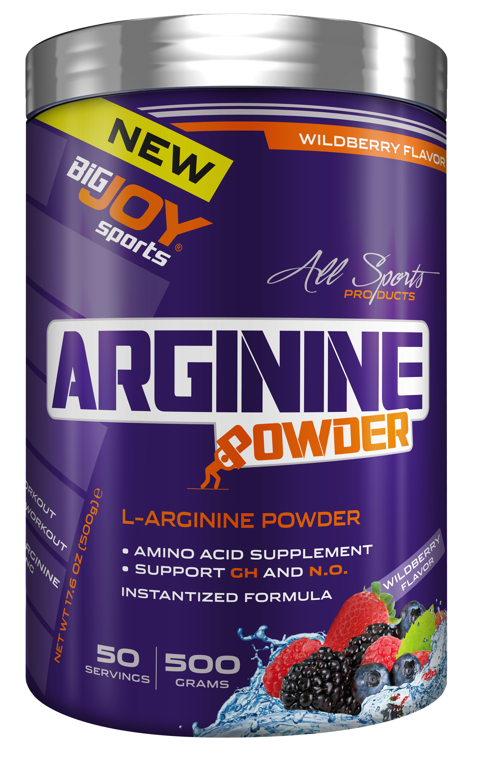 `Bigjoy Sports-Arginine Powder Orman Meyveli 500g
